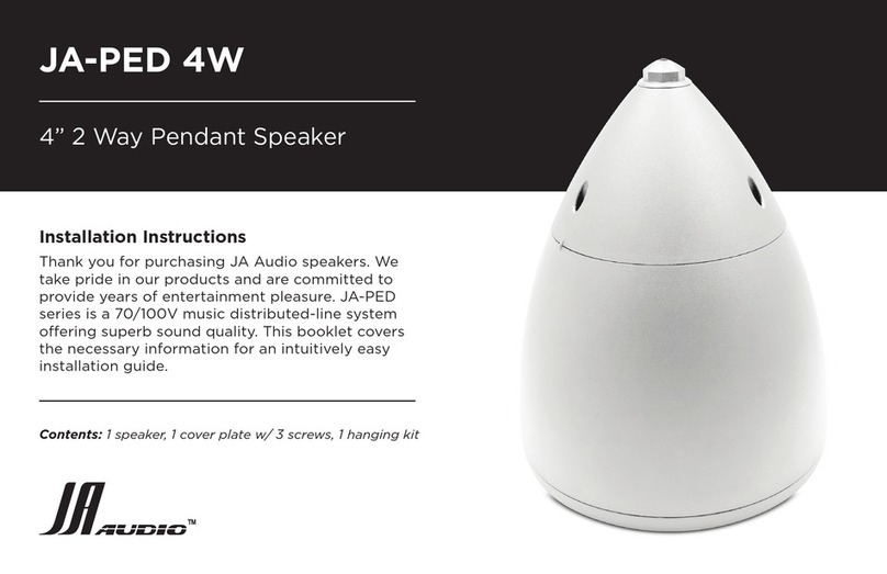 JA Audio JA-PED 4W installation instructions