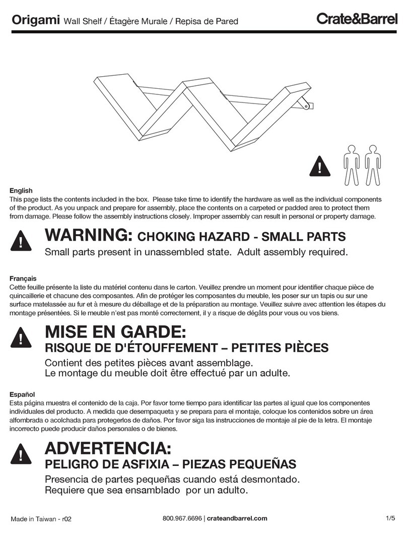 Crate&Barrel Origami User manual