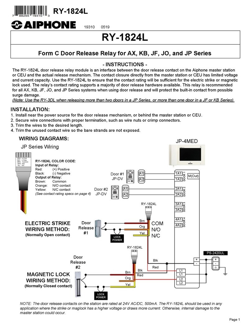 Aiphone RY-1824L instructions