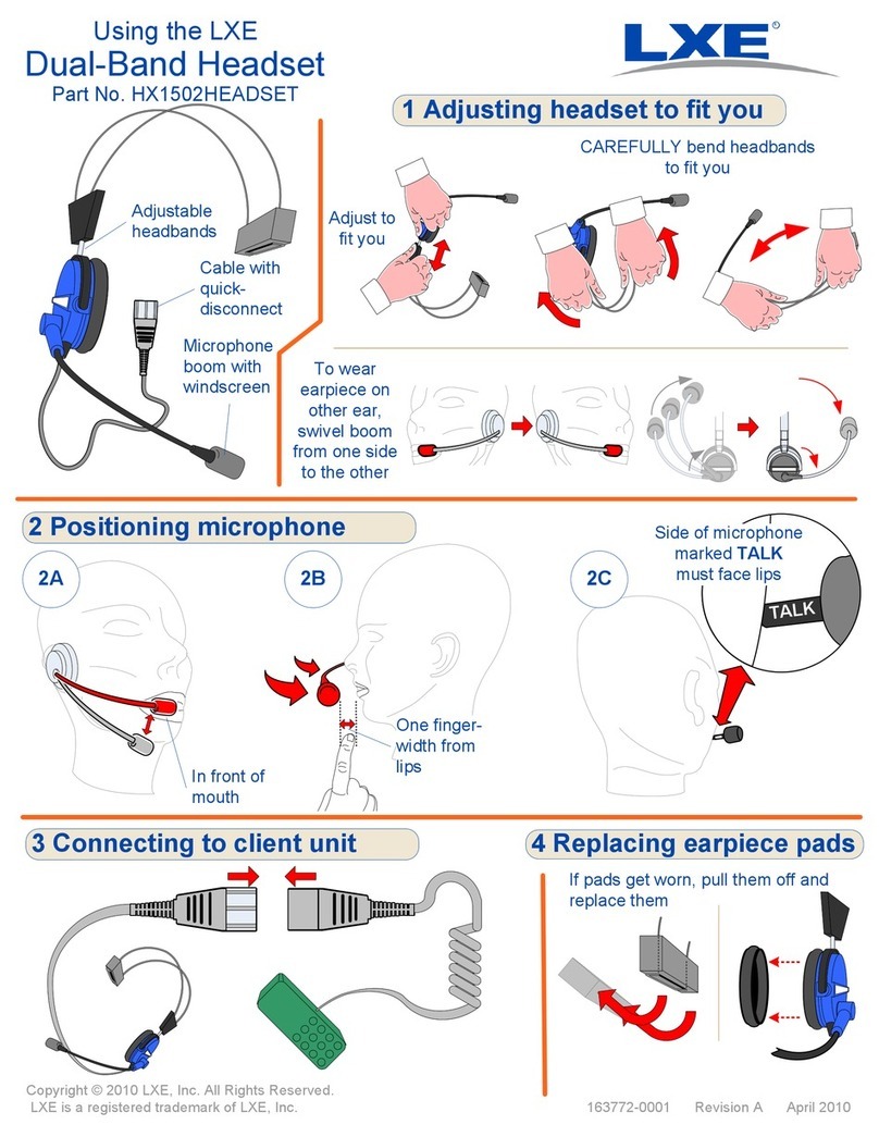 LXE HX1502HEADSET User manual