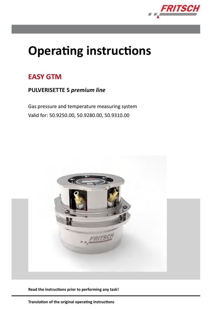Fritsch PULVERISETTE 5 premium 50.9250.00 User manual