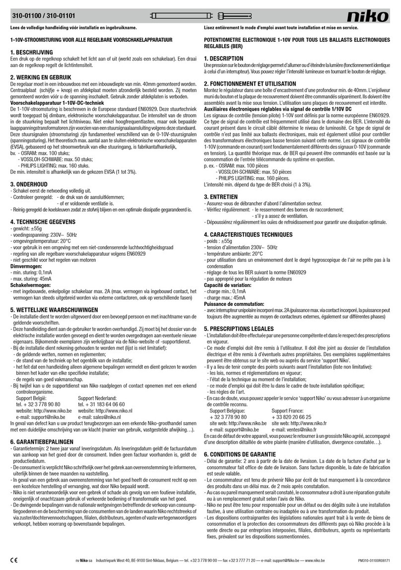 Niko 310-01100 User manual