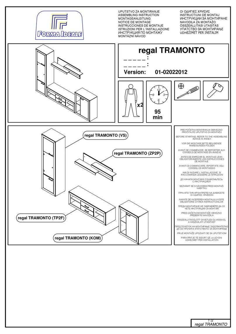 Forma Ideale regal TRAMONTO Series Assembling Instruction