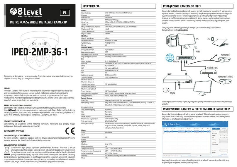 8 Level IPED-2MP-36-1 User manual