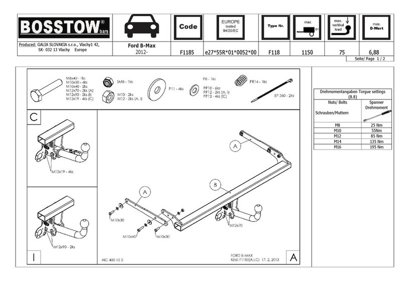 BOSSTOW F1185 quick start guide
