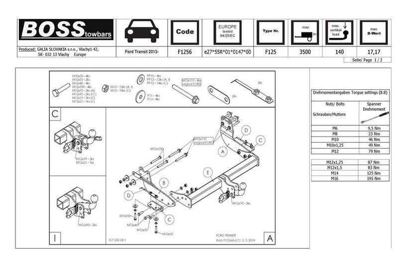 BOSSTOW F1256 quick start guide