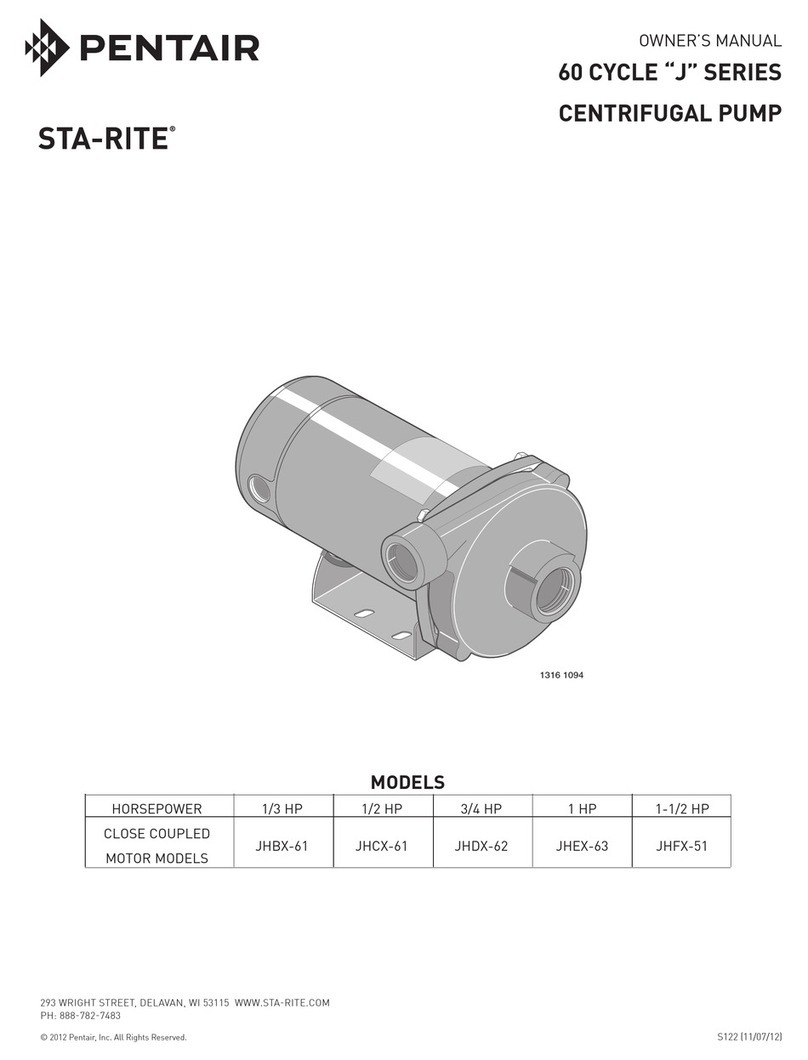 Pentair Sta-Rite J Series owner's manual