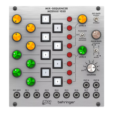 Behringer MIX-SEQUENCER MODULE 1050 quick start guide