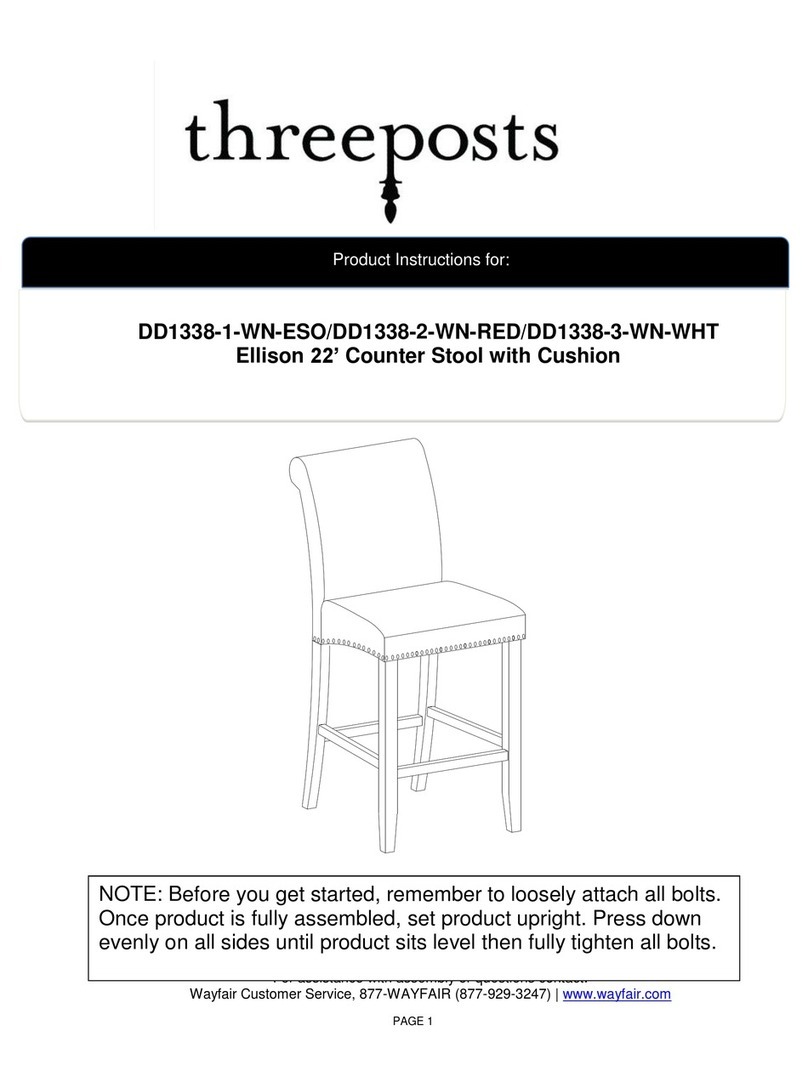 Wayfair threeposts DD1338-1-WN-ESO User manual