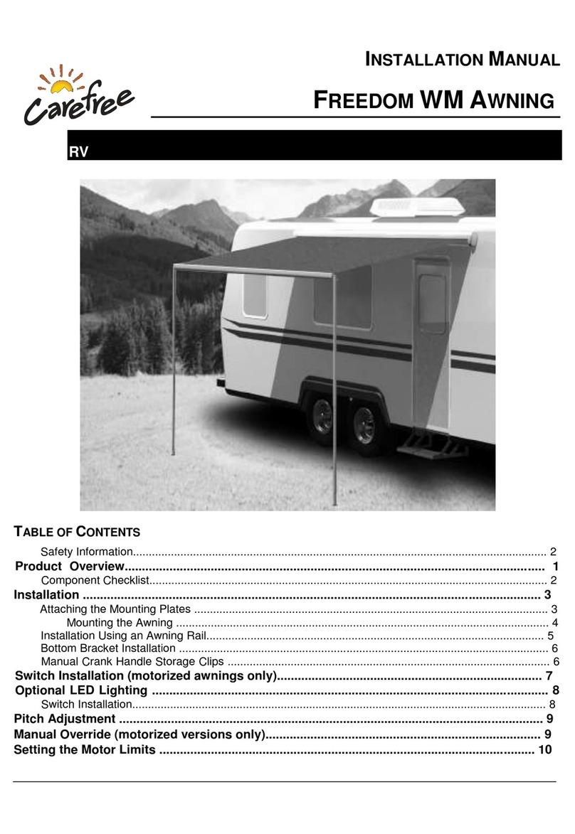 Carefree FREEDOM WM AWNING installation manual