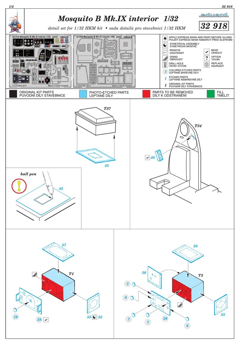 Eduard Mosquito B Mk.IX interior 1/32 quick start guide
