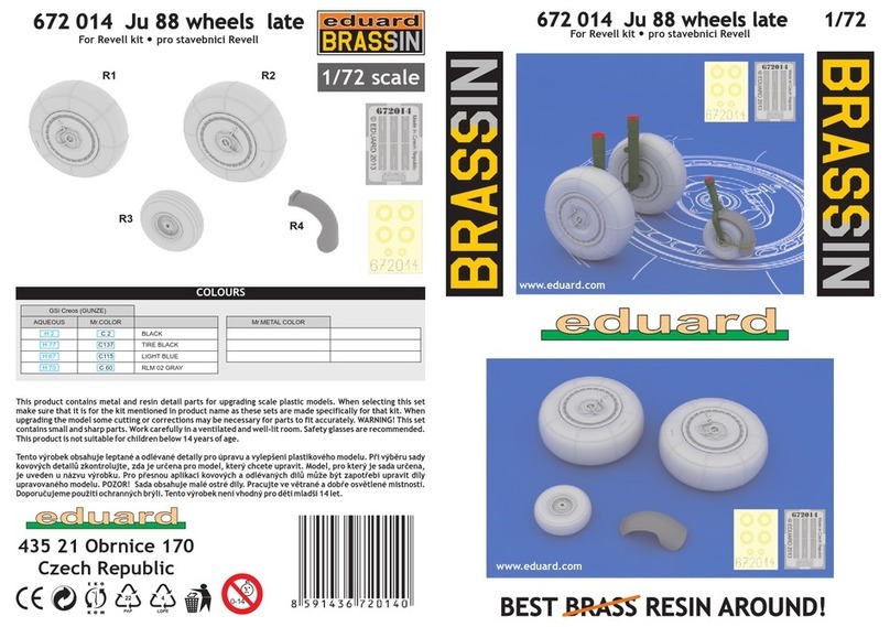 Eduard Brassin Ju 88 wheels late quick start guide