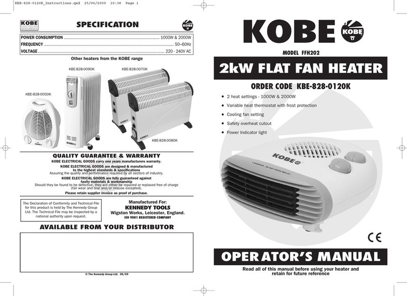KOBE FFH202 Operator's manual