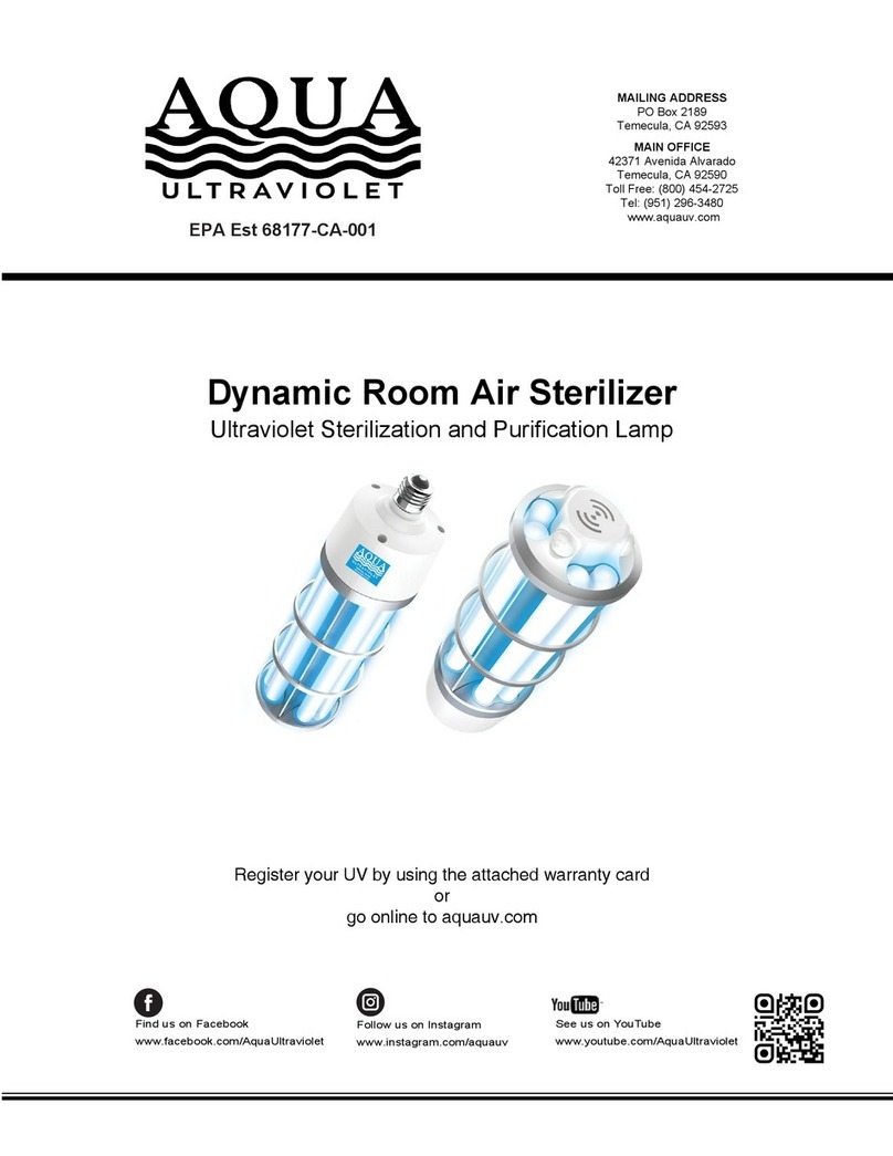 Aqua Ultraviolet A00001 User manual