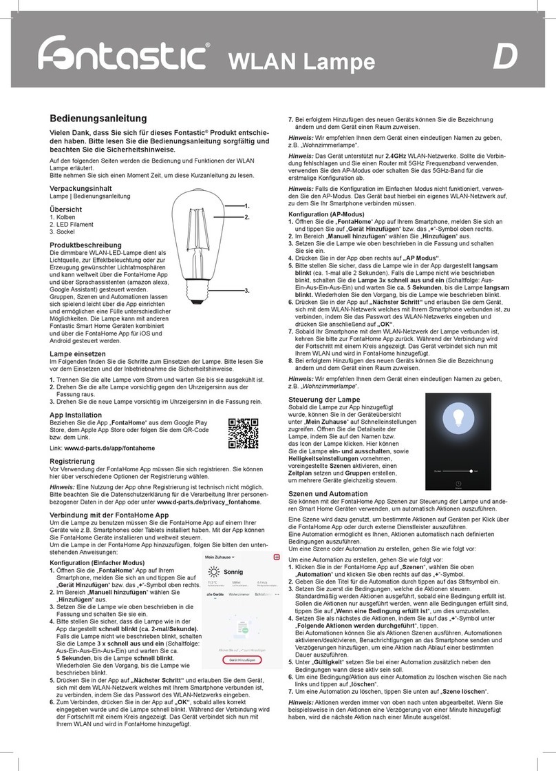 fontastic WiFi Lamp user manual