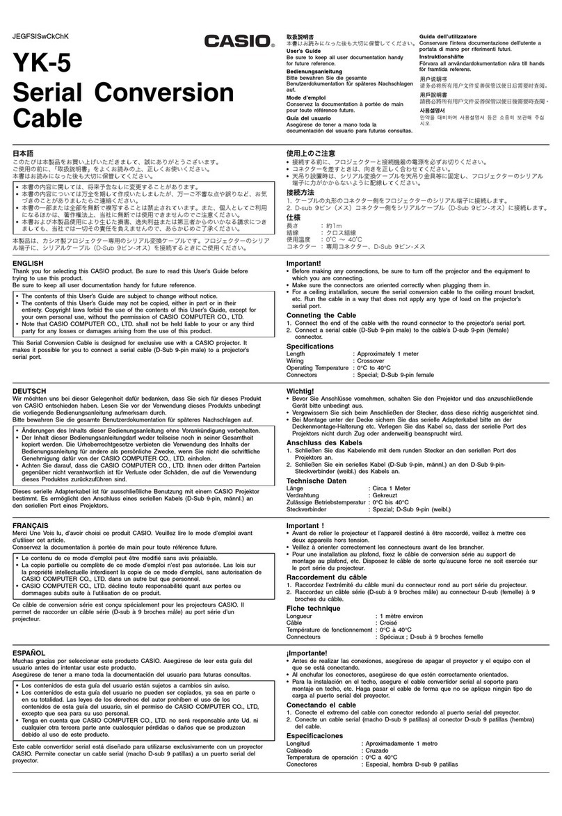 Casio YK-5 user guide