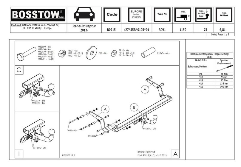 BOSSTOW R0915 quick start guide