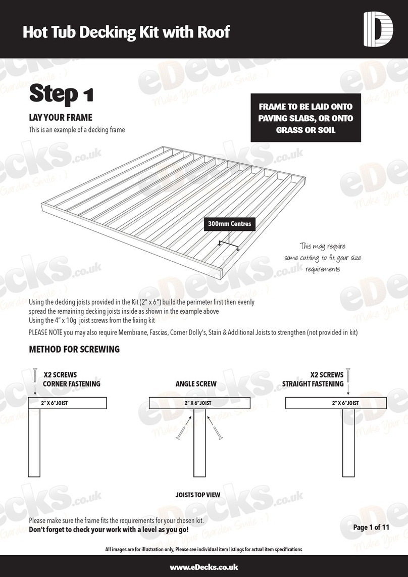 eDecks Hot Tub Decking Kit with Roof manual