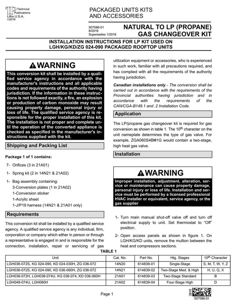 Lennox LGH036-072S User manual