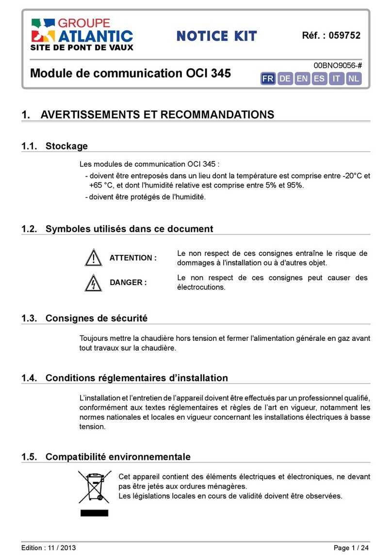 Groupe Atlantic OCI 345 manual