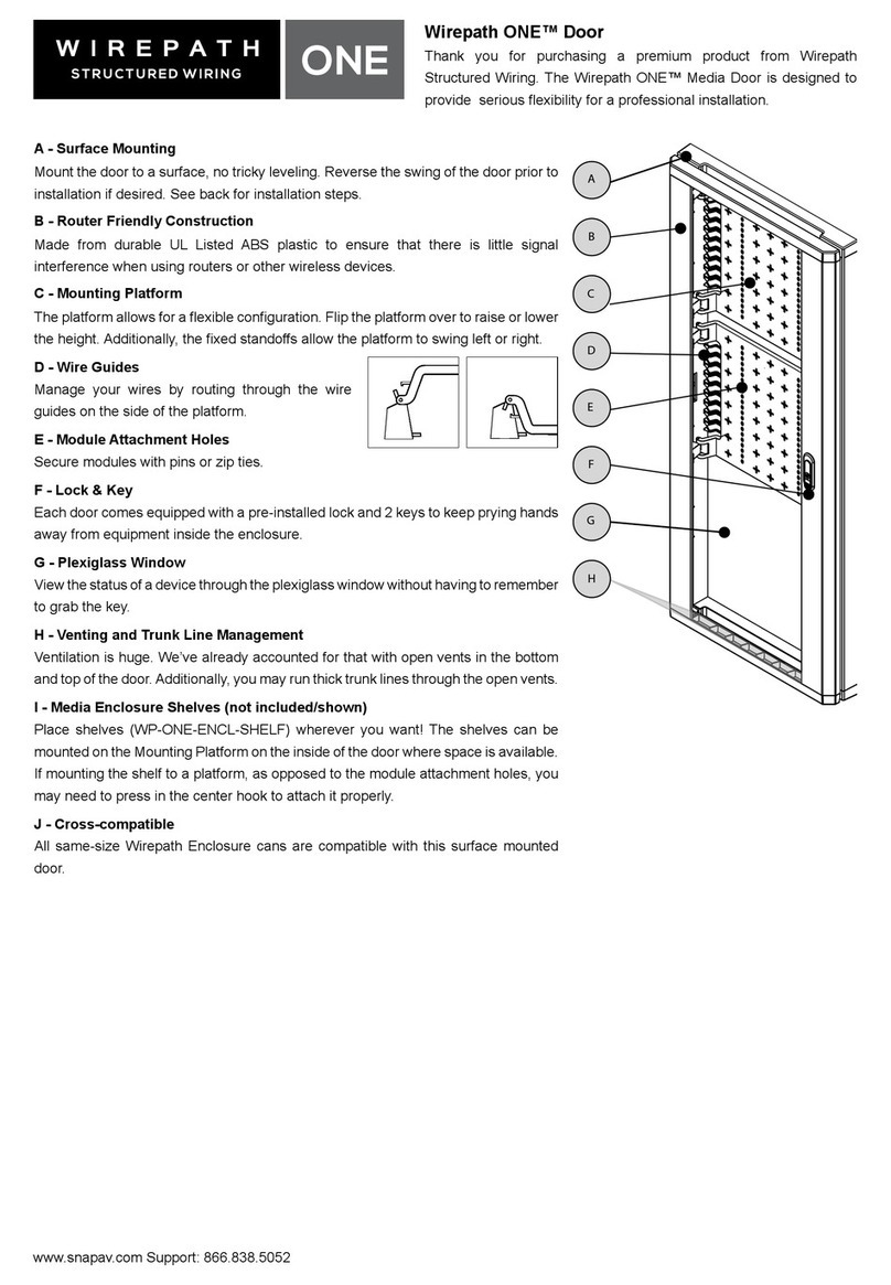Wirepath ONE WP-ONE-DOOR Series quick start guide