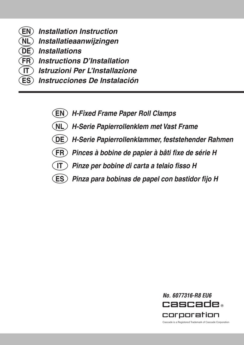 cascade corporation H Series Installation instruction