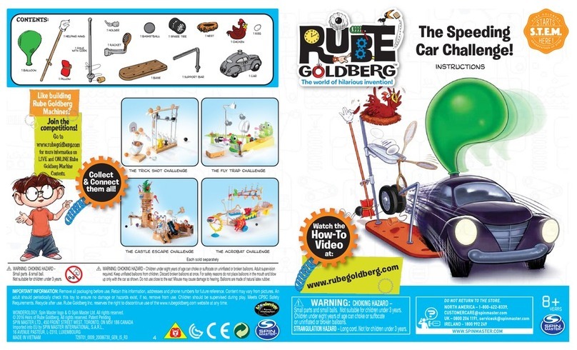 Spinmaster Rube Goldberg The Speeding Car Challenge! User manual