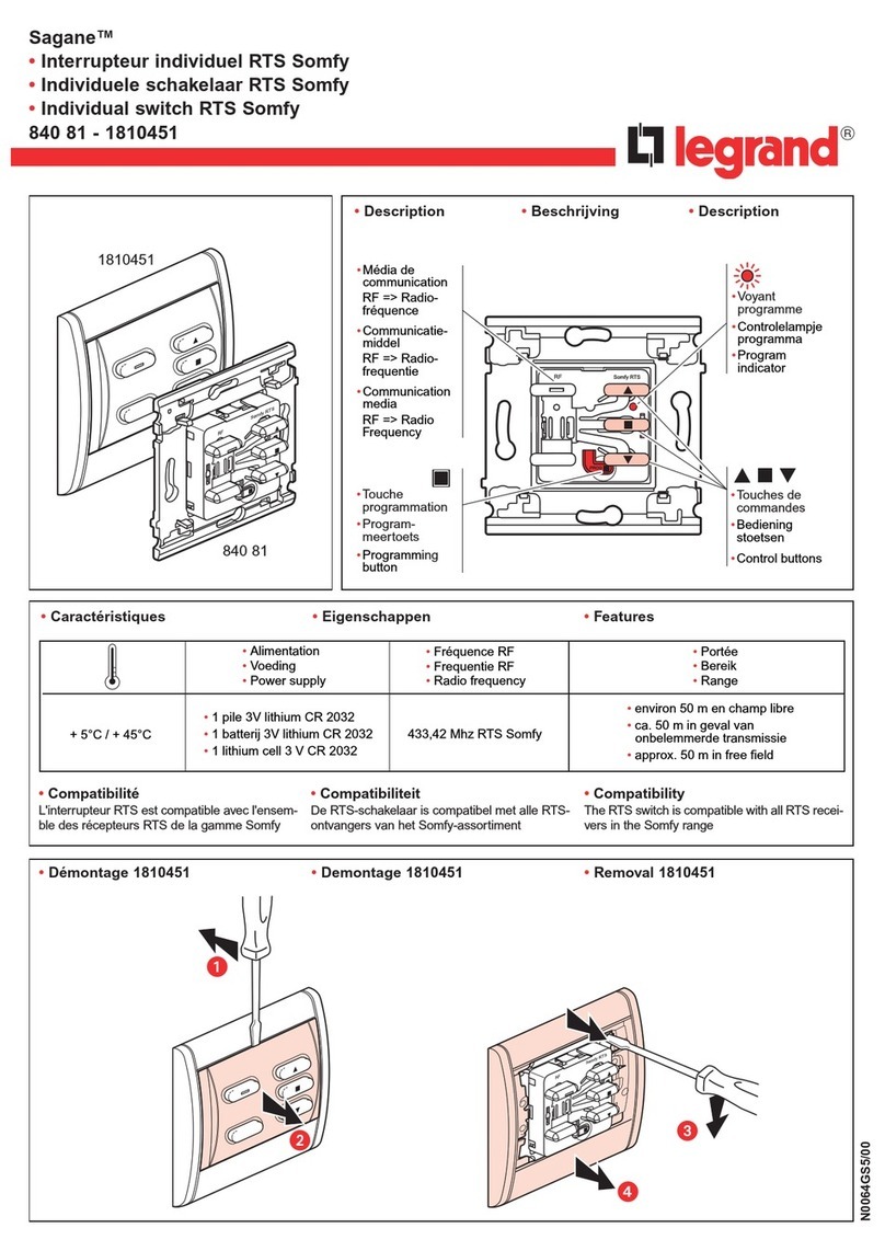 LEGRAND Sagane 840 81 User manual