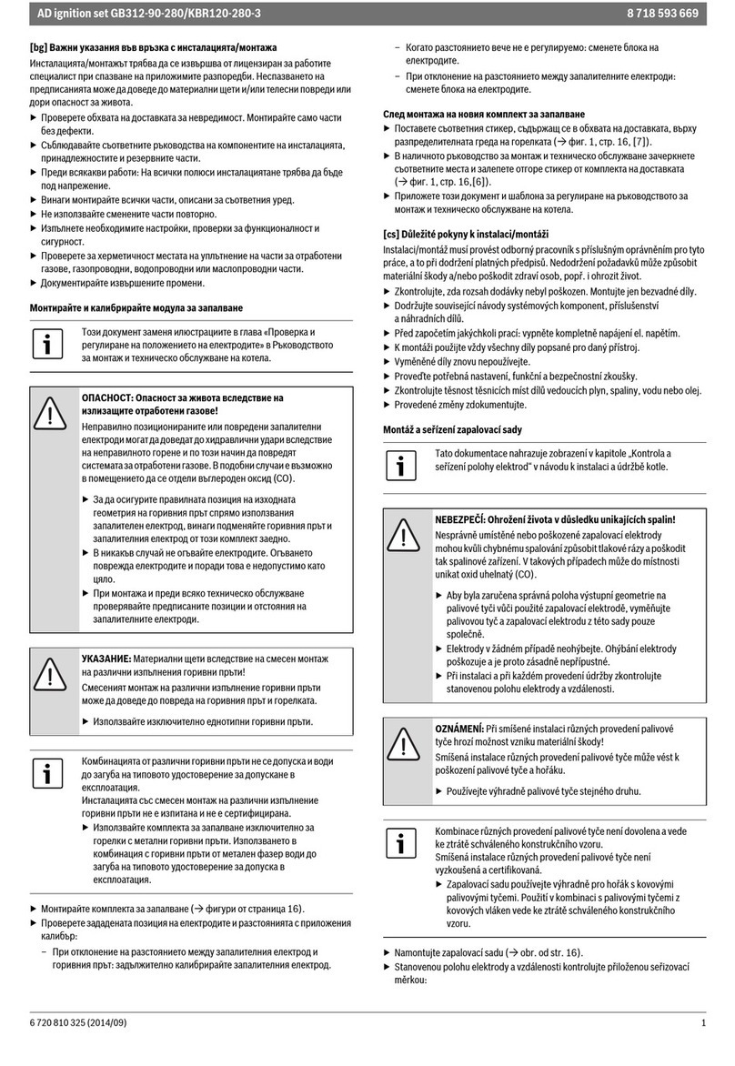 Bosch Thermotechnik 8 718 593 669 manual