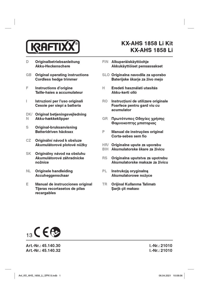 Kraftixx KX-AHS 1858 Li Kit Original operating instructions