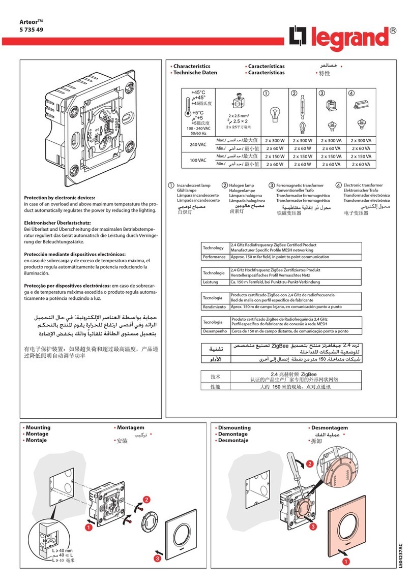 LEGRAND Arteor 5 735 49 quick start guide