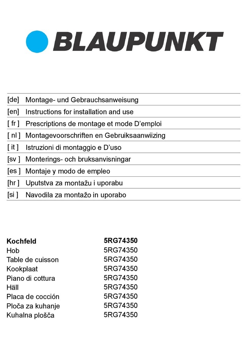 Blaupunkt 5RG74350 Instructions for installation and use