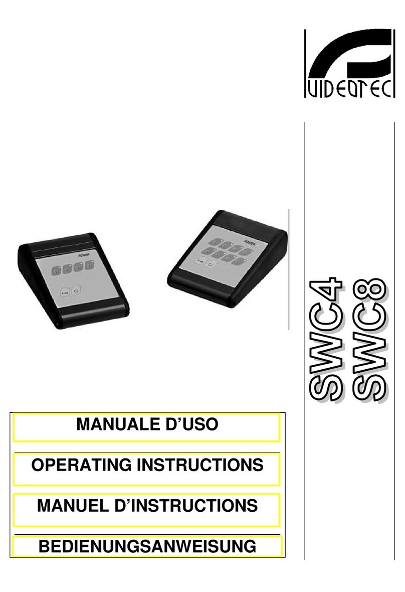 Videotec SWC4 operating instructions