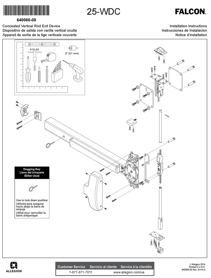 Allegion Falcon 25-WDC installation instructions