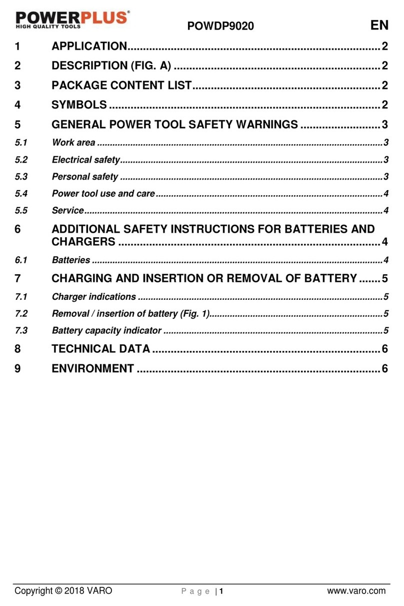 Powerplus POWDP9020 User manual
