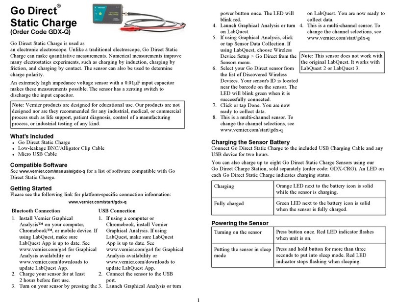 Vernier Go Direct Static Charge User manual