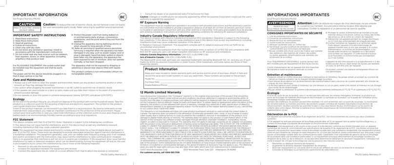 Project Nursery PNJ50 Important information