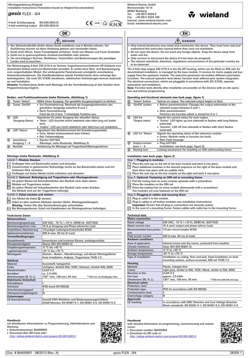 Wieland GESIS FLEX-0/4 User manual