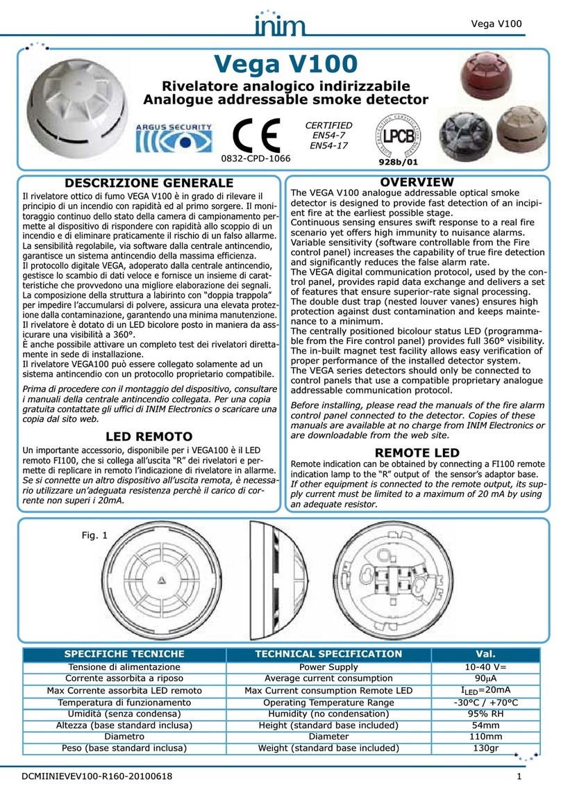 INIM Vega V100 manual
