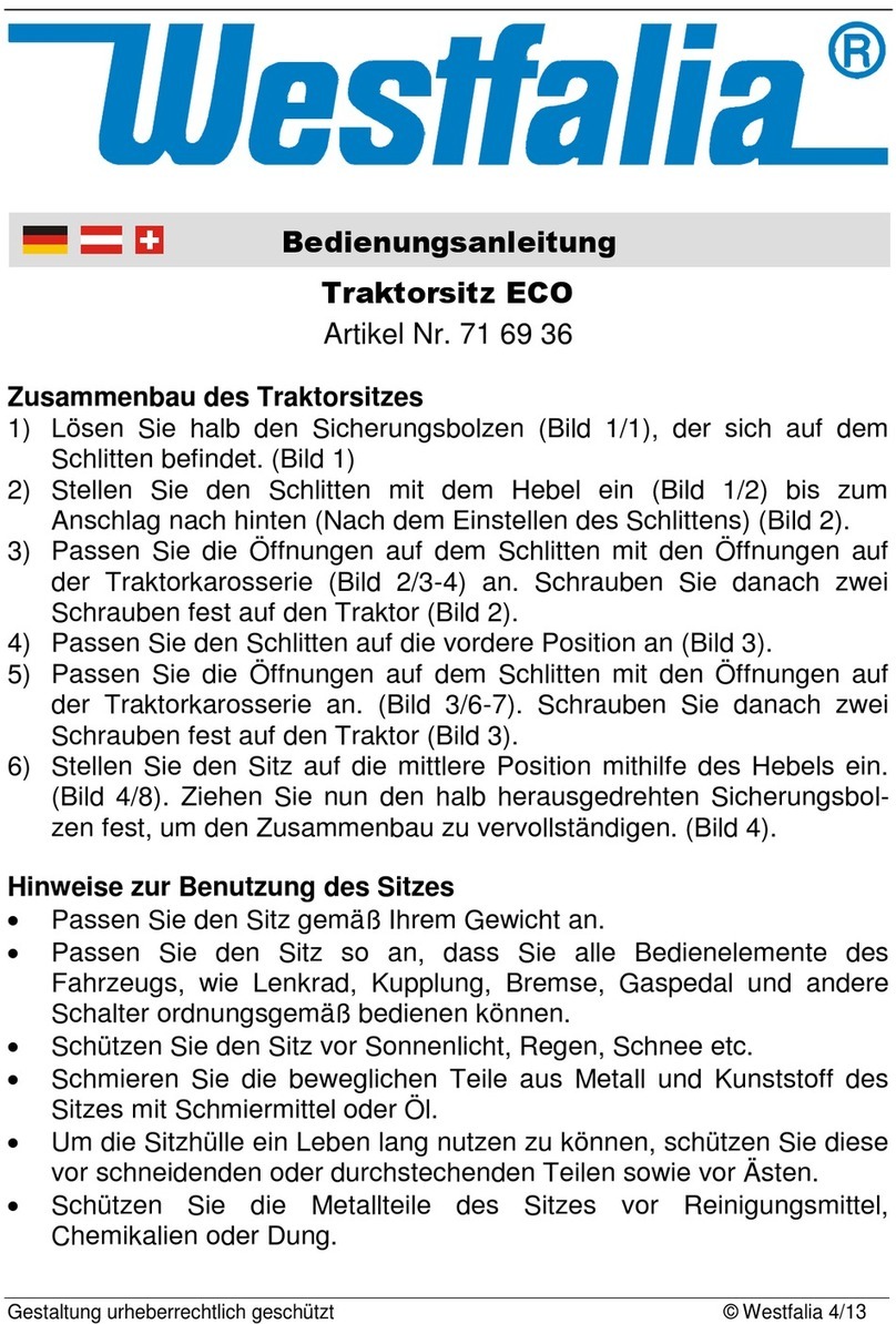 Westfalia ECO instruction manual