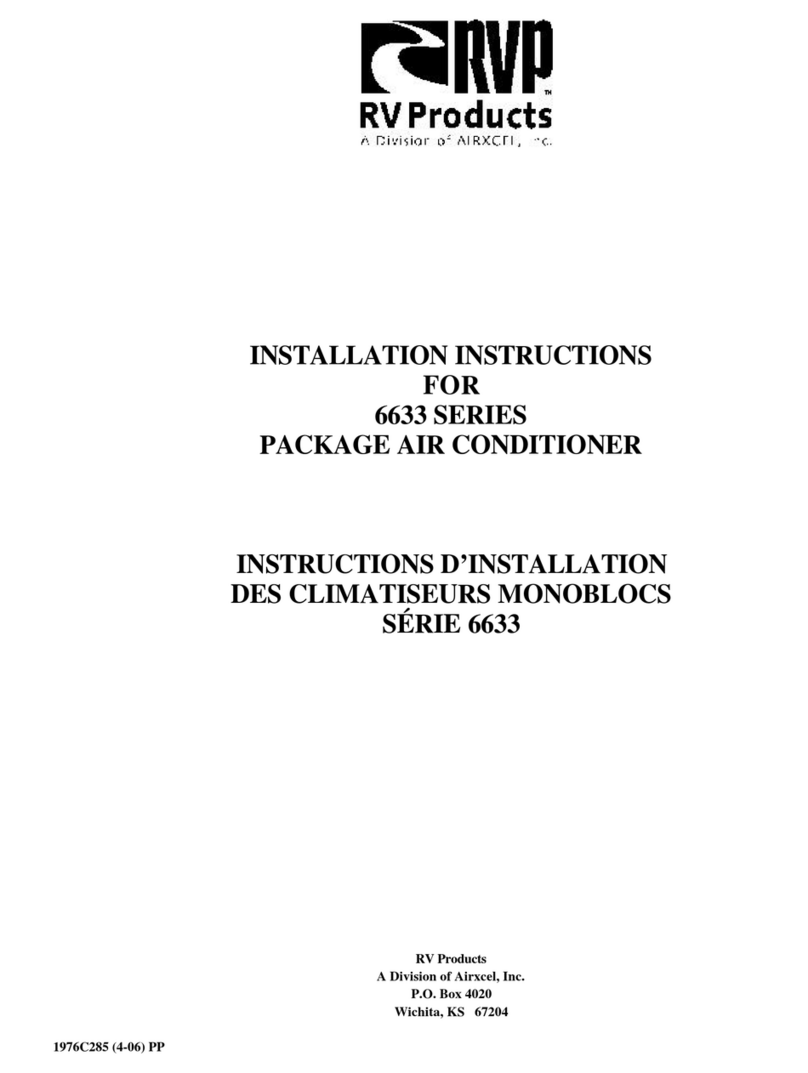 Airxcel RVP 6633 Series User manual