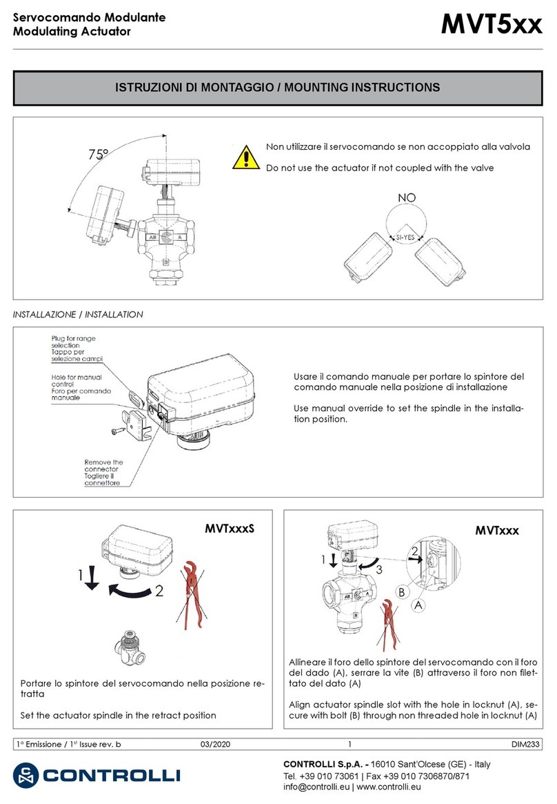 Controlli MVT5 Series Mounting instructions