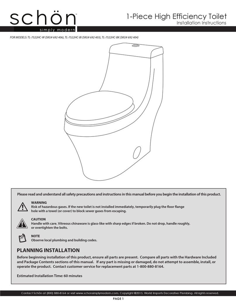 Schon TL-7522HC-W installation instructions