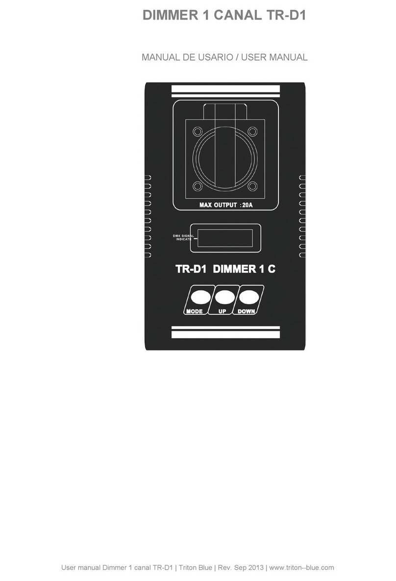 Triton Blue DIMMER 1 CANAL TR-D1 User manual