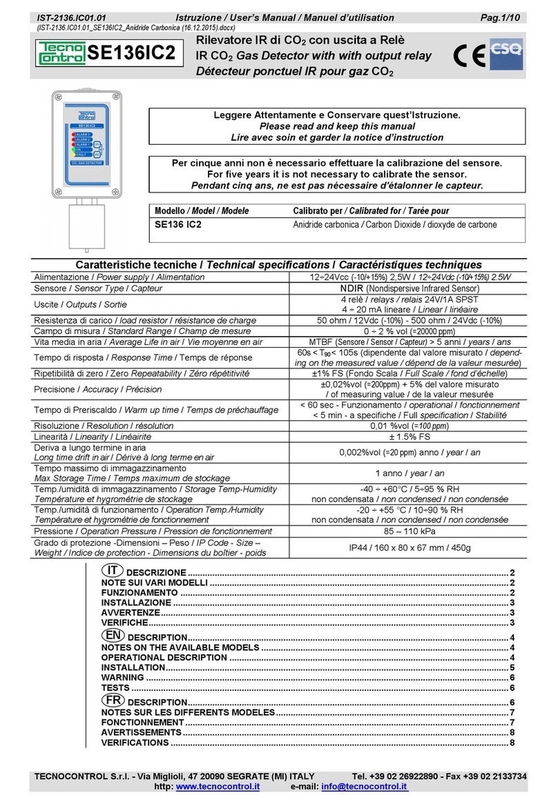 Tecnocontrol SE136IC2 user manual