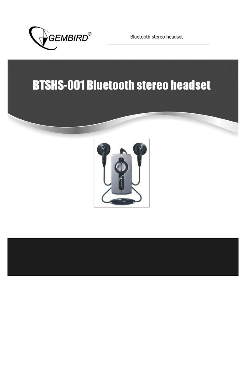 Gembird BTSHS-001 User manual Gembird BTSHS-001 User manual