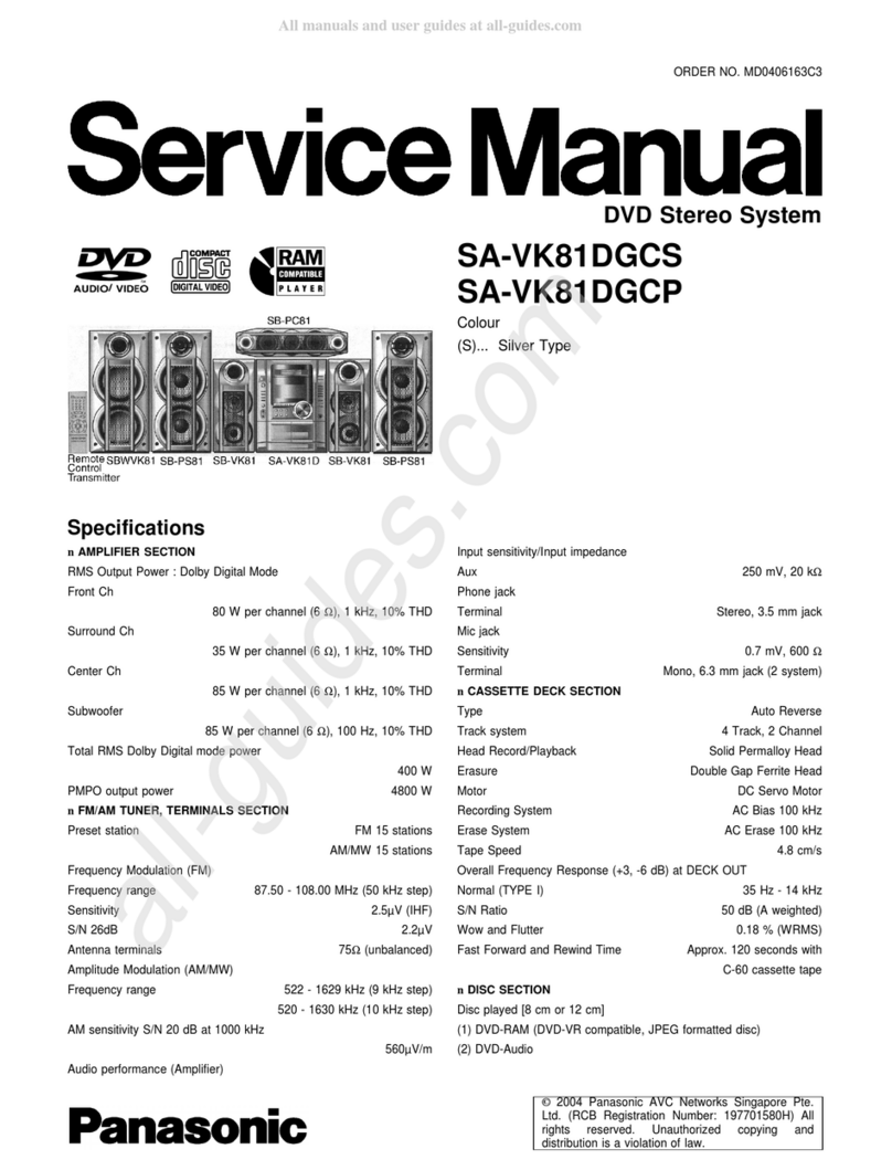 Panasonic SA-VK81DGCS Service manual