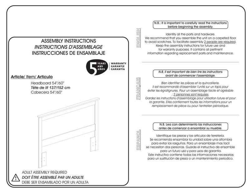 Wayfair Headboard 54 User manual