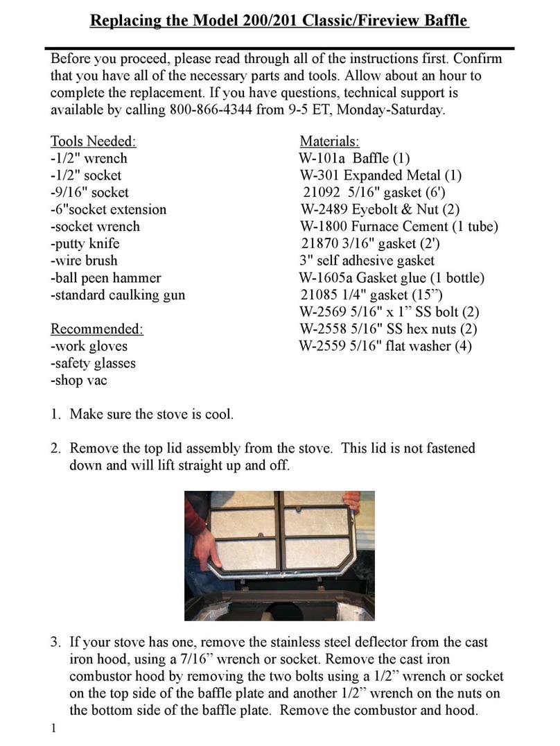 Woodstock Soapstone Fireview 201 User manual
