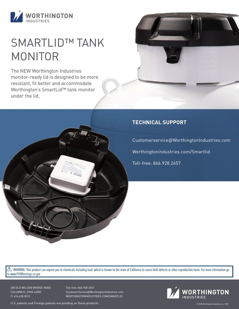 Worthington SMARTLID TANK MONITOR installation instructions